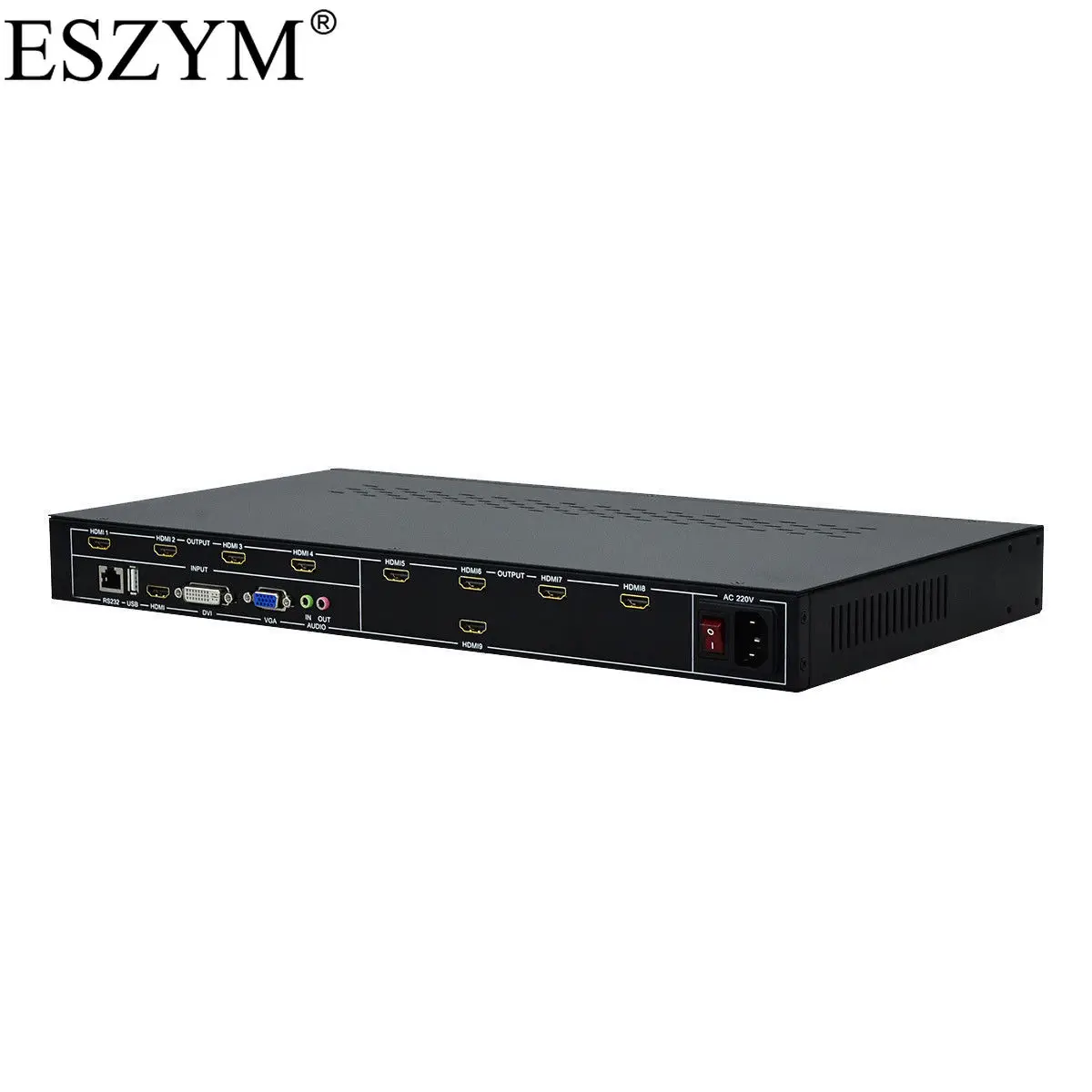 9 канальный настенный ТВ контроллер esвмещает 3x3 2x4 4x2 HDMI DVI VGA USB
