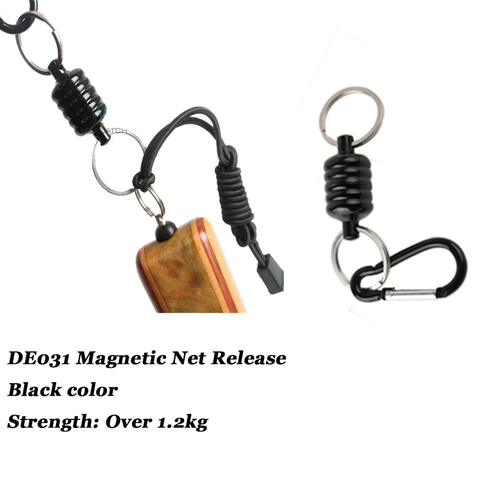 Maximumcatch DE096 Magnetic Net Release with Strong Cord and Leather Strap Landing  Net Holder Fly Fishing