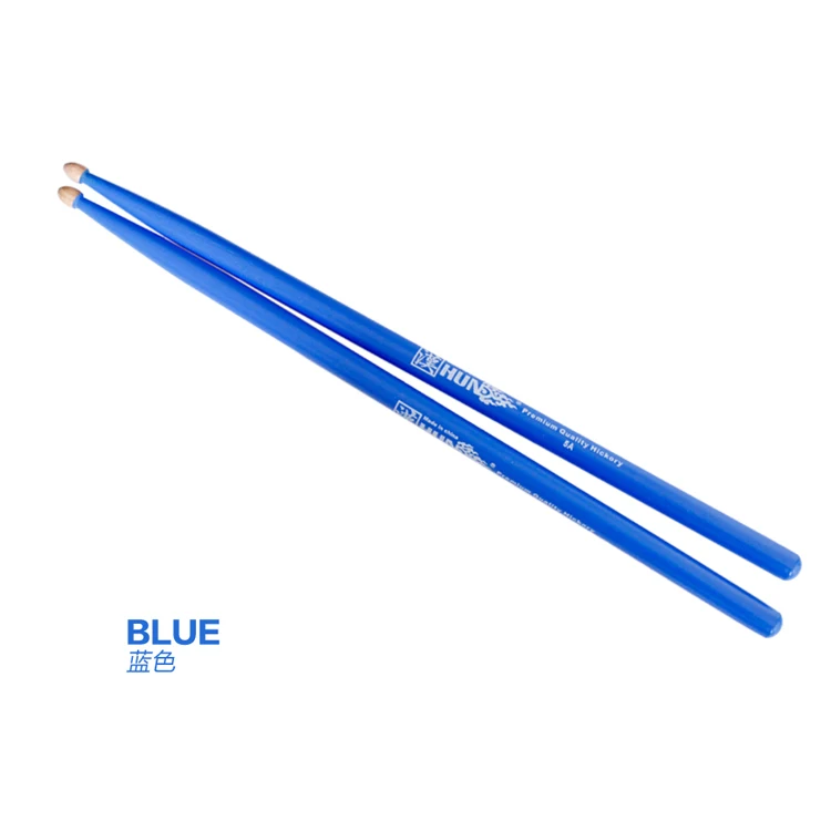 HUN 5A барабанные палочки ручной работы Американский Hickory ударный барабан молотковые палочки барабаны аксессуары - Цвет: Sky Blue
