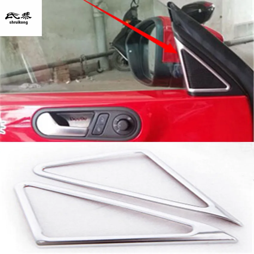 

Автомобильные наклейки 2 шт./лот, материал АБС, колонна с громким звуком, декоративная крышка для динамика 2013-2018 Volkswagen VW Beetle