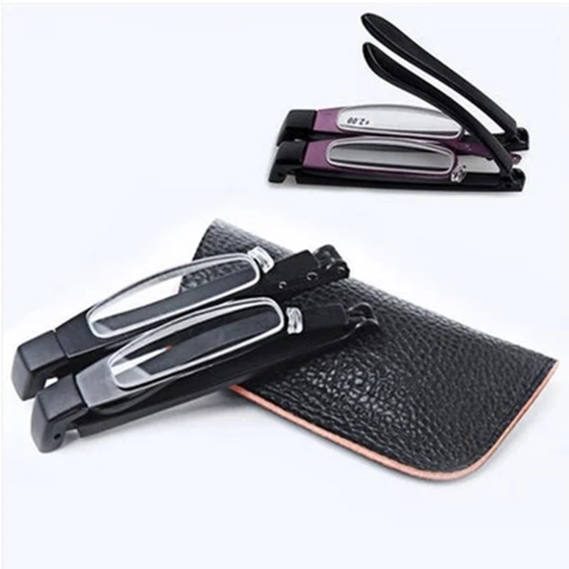 

Fashion Portable Women Slim Folding Reading Glasses Mini Foldable Men's Glasses Reading Eyewear Oculos Women gafas With Case A1