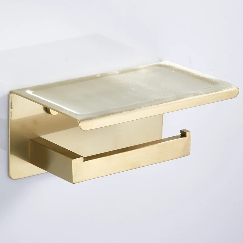 LIUYUE держатель для бумаги из нержавеющей стали золотой настенный держатель для туалетной бумаги рулон держатель для бумаги полка для хранения Домашний держатель для салфеток