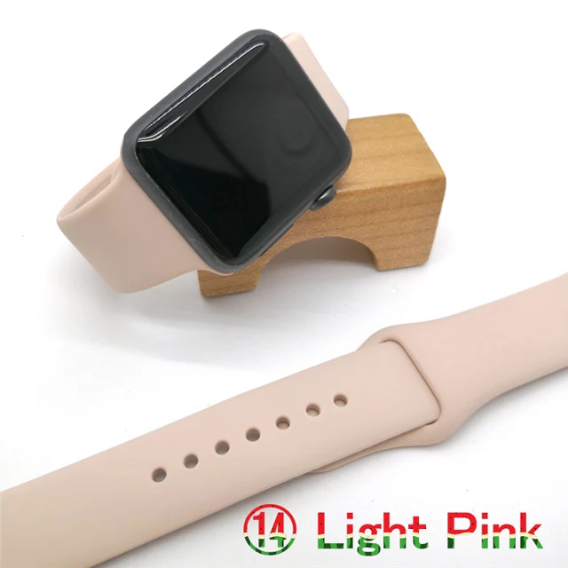 Ремешок для apple watch band apple watch 5 4 3 2 iwatch band 42 мм 38 мм correa 44 мм/40 мм pulseira браслет аксессуары для часов iwatch - Цвет ремешка: 14-light pink