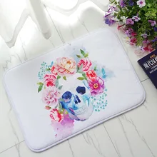 Home Decor коврик Хэллоуин террор черепа печати ковры ванны-коврик абсорбент Водонепроницаемый Спальня коврик/ковры