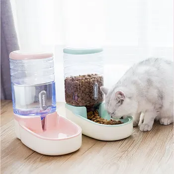 

3.8L Automatic pet feeder Food and bottle drinking dispenser bowl dish for dogs cats