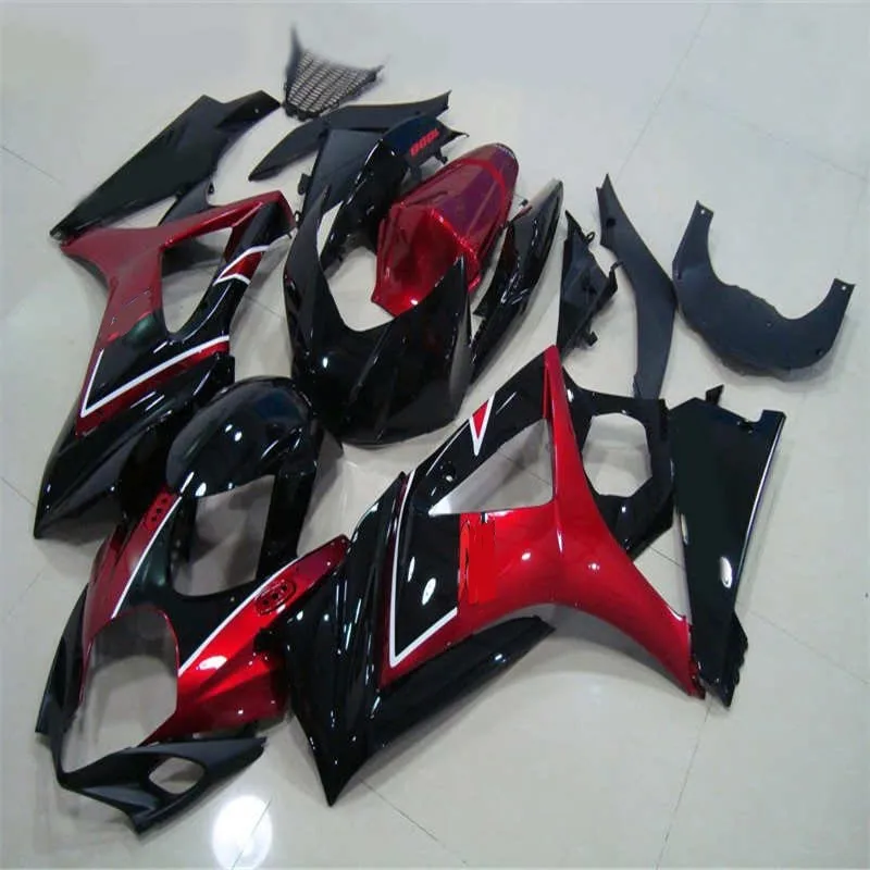 100% new 07 08 GSXR 1000 2007 2008 gsxr1000 ABS Red gloss black Fairings set Motorcycle Fairing Kit for GSXR1000 K7 | Автомобили и