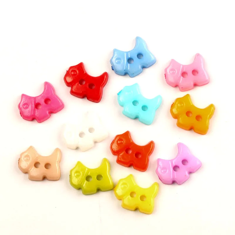 

100Pcs Mixed Acrylic Dog Sewing Buttons For Clothes Scrapbooking Decorative Needlework Botone Handicraft DIY Accessories