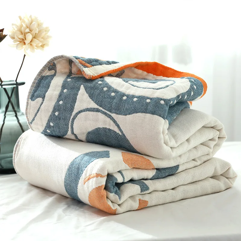 Продажа Junwell 100% хлопковое муслиновое летнее одеяло для кровати, дивана, дышащее шикарное мягкое одеяло в индийском стиле для пикника и путешествий