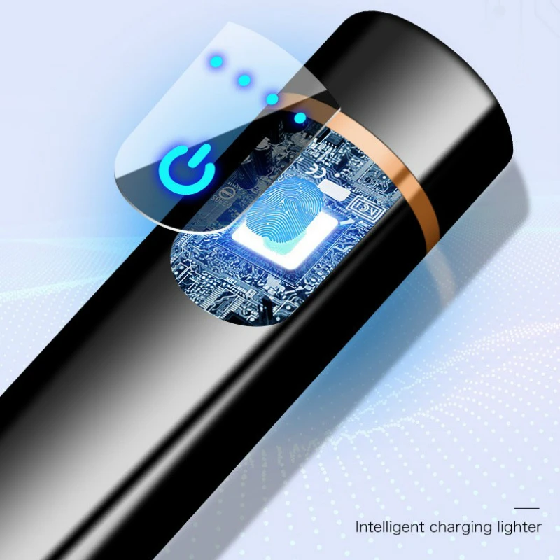 Новая зажигалка для сигарет Металлическая USB зарядка Зажигалка перезаряжаемая