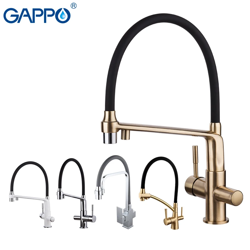  GAPPO kitchen faucet chrome kitchen sink faucet mixer torneira Brass kitchen water tap faucet with  - 32850550793