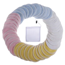 10 шт./пакет уход за кожей лица/глаз чистой подушечки для снятия макияжа многоразовые макияж мягкая жидкость для снятия ткань органическое бамбуковое волокно бархат патронов салфетки