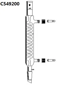 Synthware, c549200 конденсаторный, Грэм, jointsize: 19/22, куртка Длина: 200 мм, О. d. Подключение шланга: 8 мм Съемный шланг соединения