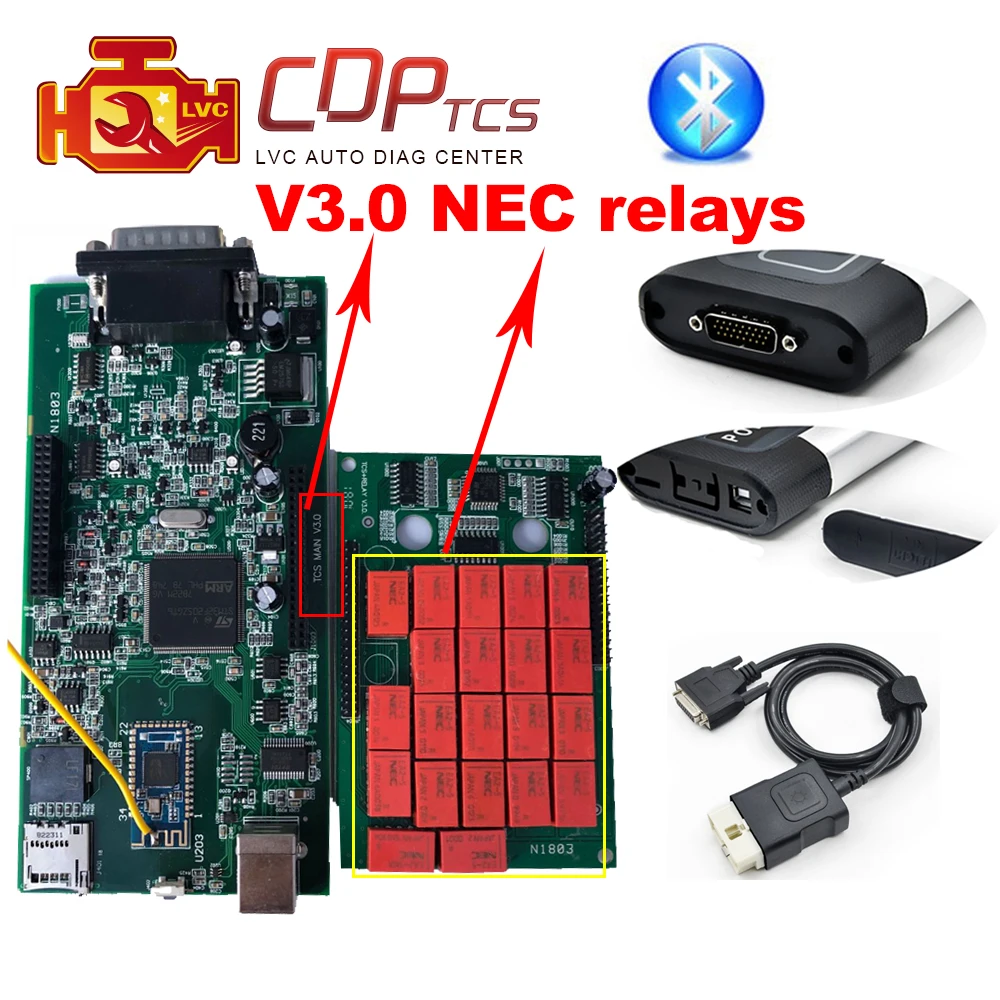

CDP TCS Green board V3.0 Nec relays 2015 R3 keygen For TCS CDP tcs Pro Plus with bluetooth OBD2 Scanner OBD car Diagnostic Tool