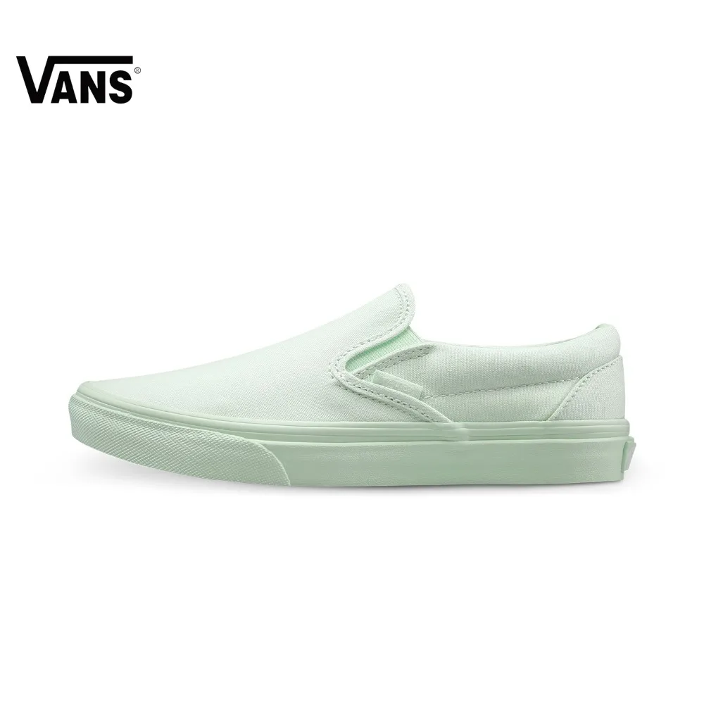 Original Vans New Arrival Summer Green Color Women's Lover's Skateboarding Shoes Sports Shoes Sneakers