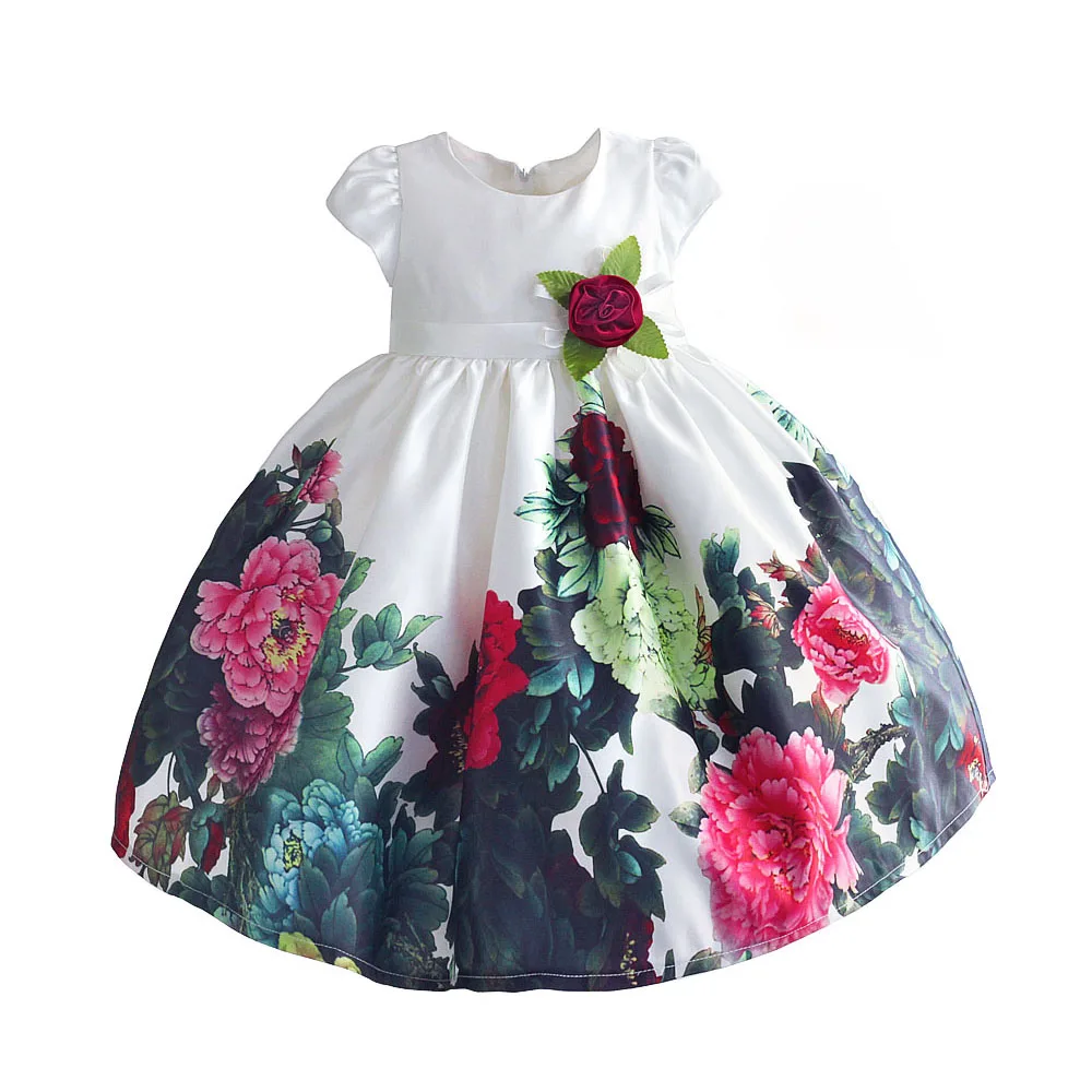 Children Kid Girl Floral Dresses Long Dress Casual Wedding Party Holiday Clothes