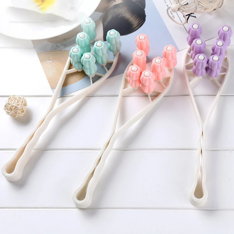 

High Quality Face Bump Roller Massager Manual Leg Abdomen Neck Fast Fat Control Face Lift Tools Random Color