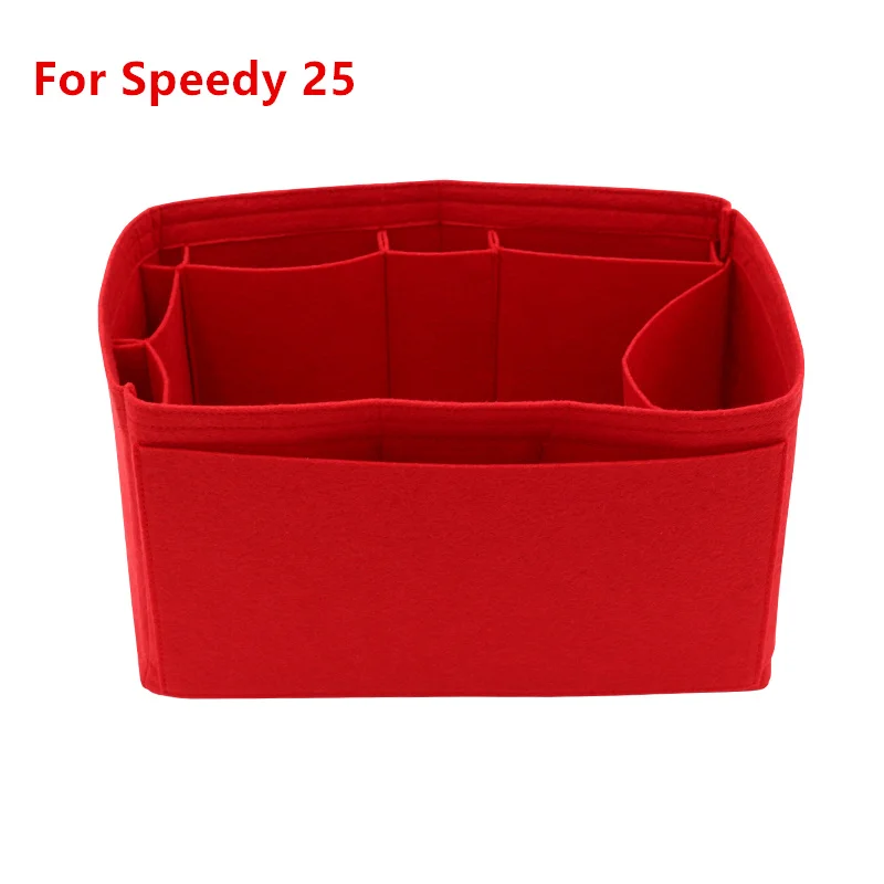 For Speedy 25 30 35 Felt Insert Bag Women Insert Organizer Handbag Organizer  With Pockets For Cosmetics Makeup Bag Organizers Y19052501 From Qiyue09,  $20.16