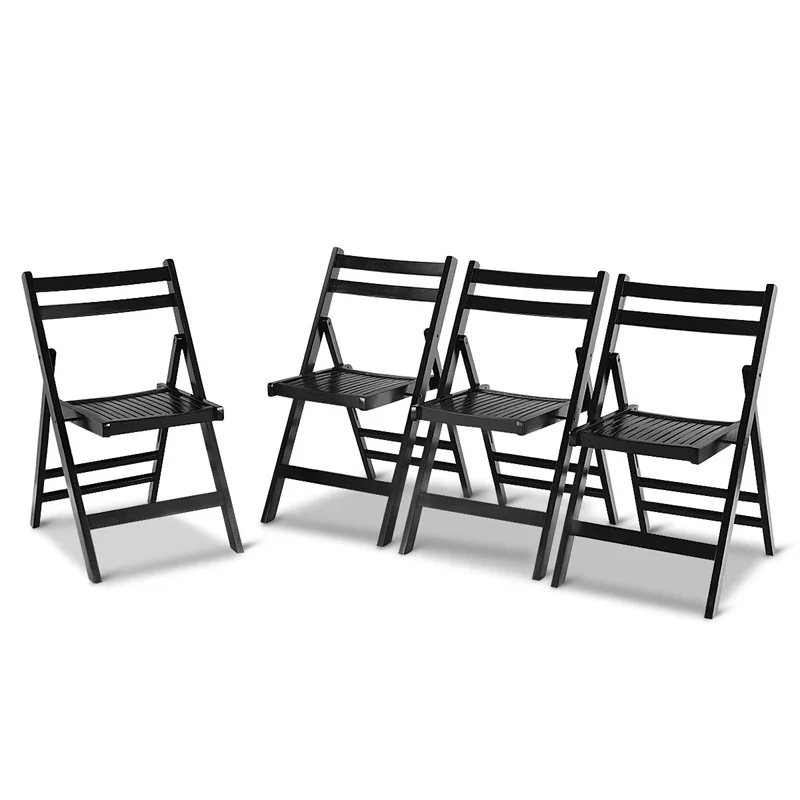 

Set of 4 Solid Wood Folding Chairs HW56355