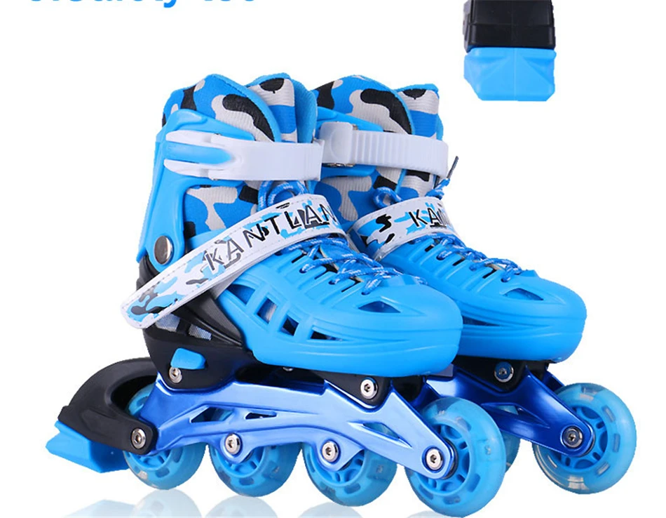 Одиночные мигающие роликовые коньки для детей PU Роликовые кроссовки Quad Skate регулируемые Инлайн ролики для слалома обувь хорошая как SEBA IA70