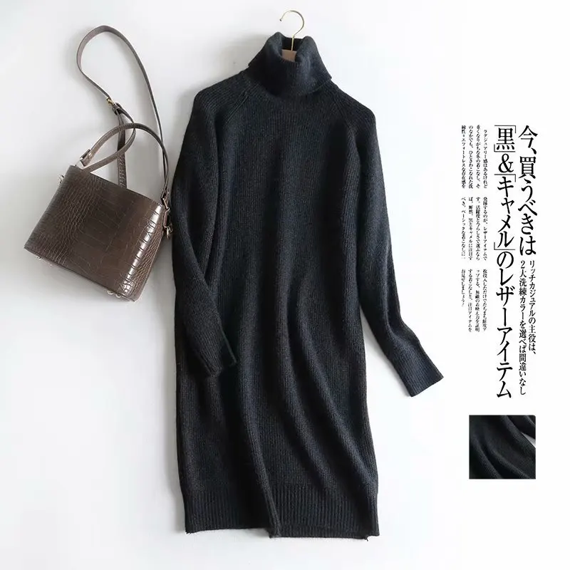 noir Robes Cachemire Chandails Roulé Femmes coffee Femme bleu Pulls Dames Beige Col Tricoté En Jeunes Jumper Tricot Lâche CXZ4qSgwqn