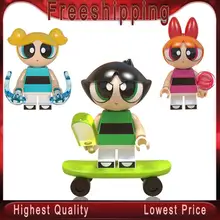 The PowerpuffS строительные блоки для девочек Buttercup Bubbles Blossom кукла игрушка Рождественский подарок детские игрушки WM6051