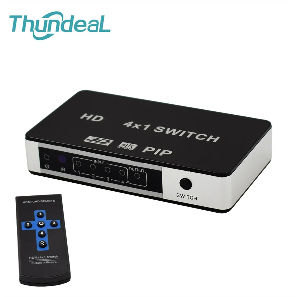 Для PS3 PS4 переключатель PIP 4 к 1 HDMI сплиттер 4K 3D HD 1080P видео с адаптером питания
