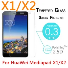10 шт. с уровнем твердости 9 H 0,3 мм прочное взрывоустойчивое закаленное Стекло для HuaWei Honor Mediapad X1/X2 " двусторонней защитной пленки Экран защитную крышку гвардии