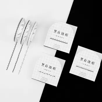 

1 pcs Black white border series 5mm X 7m washi tape children DIY Diary decora masking tape stationery scrapbooking tool