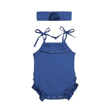 

Baby Girl Royal Blue Bodysuit Bling Jumpsuit Bebe For Girl Clothes Outfit