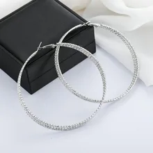 3 слоистых золота/металл серебристого цвета большие серьги-кольца для женщин Hyperbole реальная цена круг круглые обручи Creole букле D'oreille