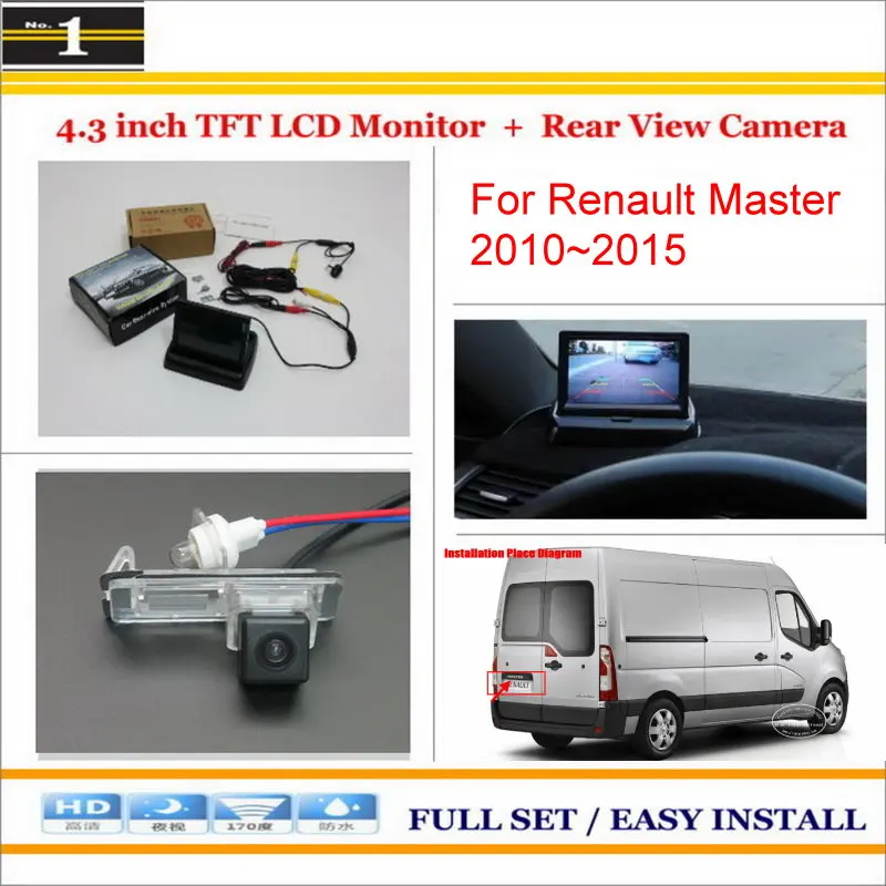 Auto Rear View Camera Back Up 4 3 LCD Monitor 2 in 1 Parking Assistance System