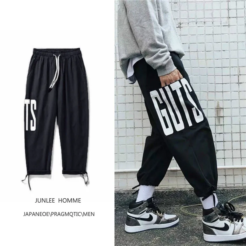 Мужские брюки-карго в стиле хип-хоп с поясом 2019 мужские Лоскутные Комбинезоны японские уличные джоггеры брюки мужские дизайнерские
