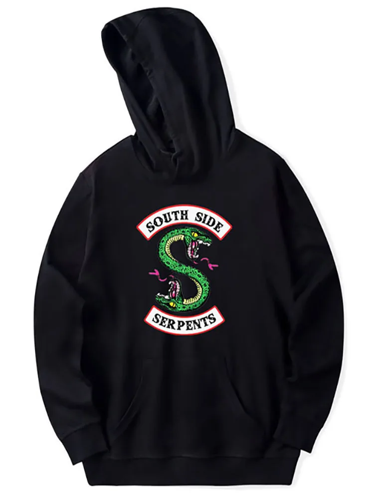 Southern snake hoody The drama "River Valley Riverdale" hoodies Southside Serpents Hoodie, Riverdale Hoodies, Riverdale Merch, R - Цвет: black