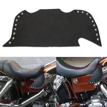 

Motorbike Rivet Thigh Saddle Shield Heat Deflectors Plain Leather For Suzuki Kawasaki Yamaha Honda Harley Touring Softail Dyna