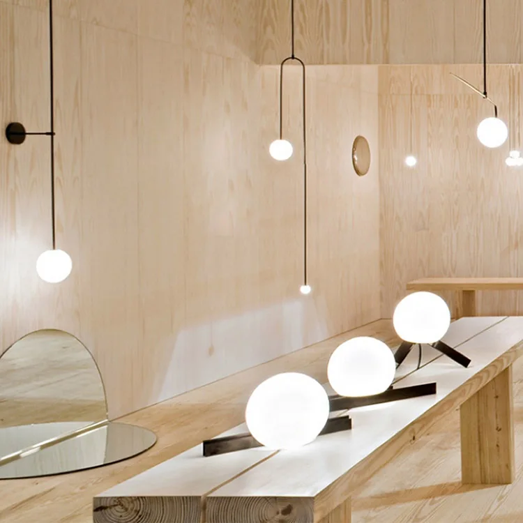 Скандинавский минималистичный светодиодный настенный светильник, модный стеклянный шар, зеркало для ванной комнаты, американский Ретро настенный светильник, бра