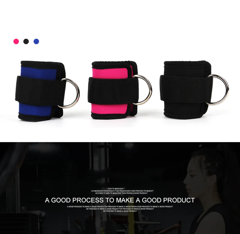 Black Blue Red Fitness Ankle Straps Practical Exercise Ankle Cuffs Padded Ankle Strap for Legs Abs and Gluteus Exercises (32)
