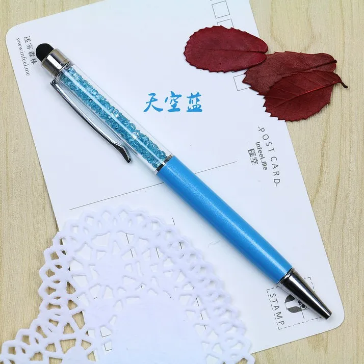 1 шт. Милая брендовая Алмазная Шариковая ручка Kawaii с сенсорным экраном шариковая ручка с кристаллами для Ipad Iphone офисные принадлежности