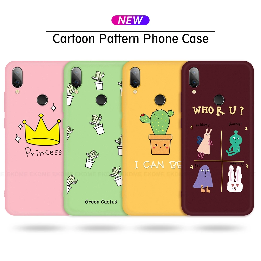 Funny Cartoon Case For Xiaomi Redmi Note 7 Pro 7A 6A K20 6 5 Cactus Painted TPU Xioami Mi 9T Mi9 SE | Мобильные телефоны и