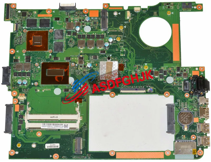 Original FOR Asus G771JM Laptop Motherboard WITH i7-4710HQ 2.5GHz CPU 60NB0750-MB1020 fully tested