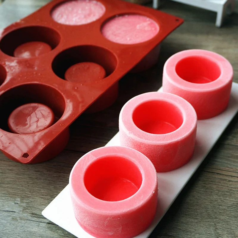 Silicone Mould 6 Holes 3D Round Mousse Mold Cupcake Mold Mini Small