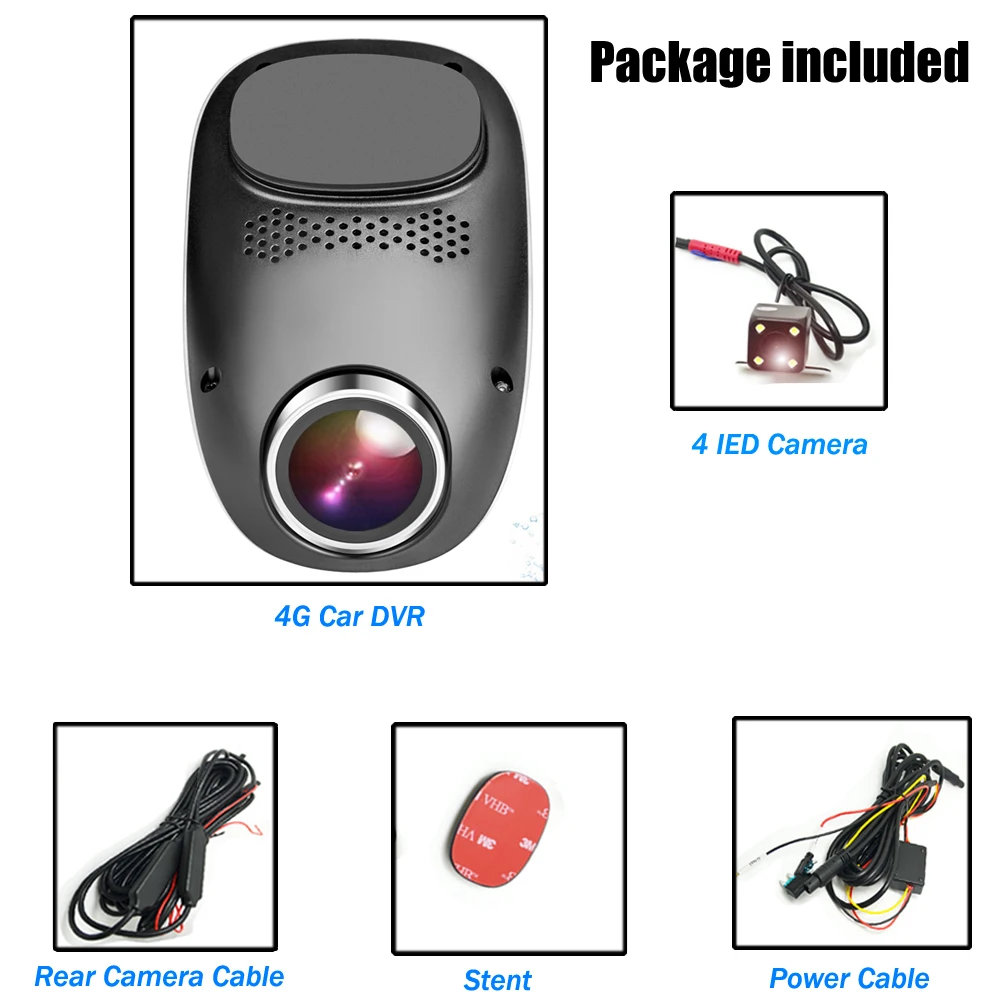 Podofo-4G-Dash-Camera-Android-GPS-ADAS-Registrator-Dual-lens-Dash-cam-Full-HD-1080P-Mini (8888)