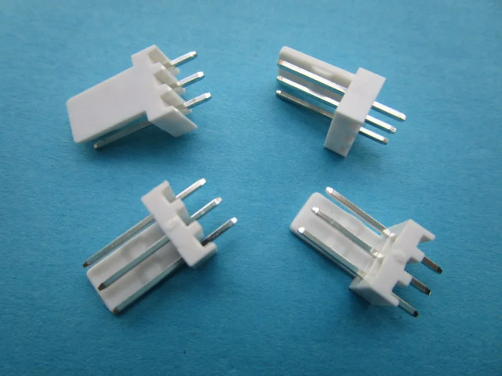 60 Pcs 2510 Pitch 2.54mm 3 Pin Male Plug Connector Straight pinin