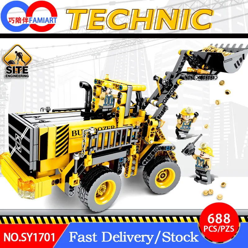 

Legoings technic Technical sy The tractor excavator set Construction vehicle Educational Building Blocks Bricks Toys for boys