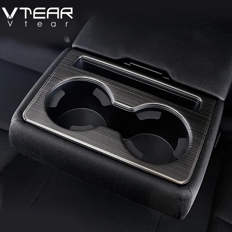 

Vtear For Mazda CX-5 CX5 2017 2018 2019 accessories car Rear Seat Drink Cup Holder Cover trim decoration Interior Mouldings