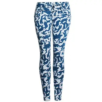 

plus size 4XL New Fashion Women Pencil jeans women Casual Military Denim Tight Elastic High Waist Camouflage