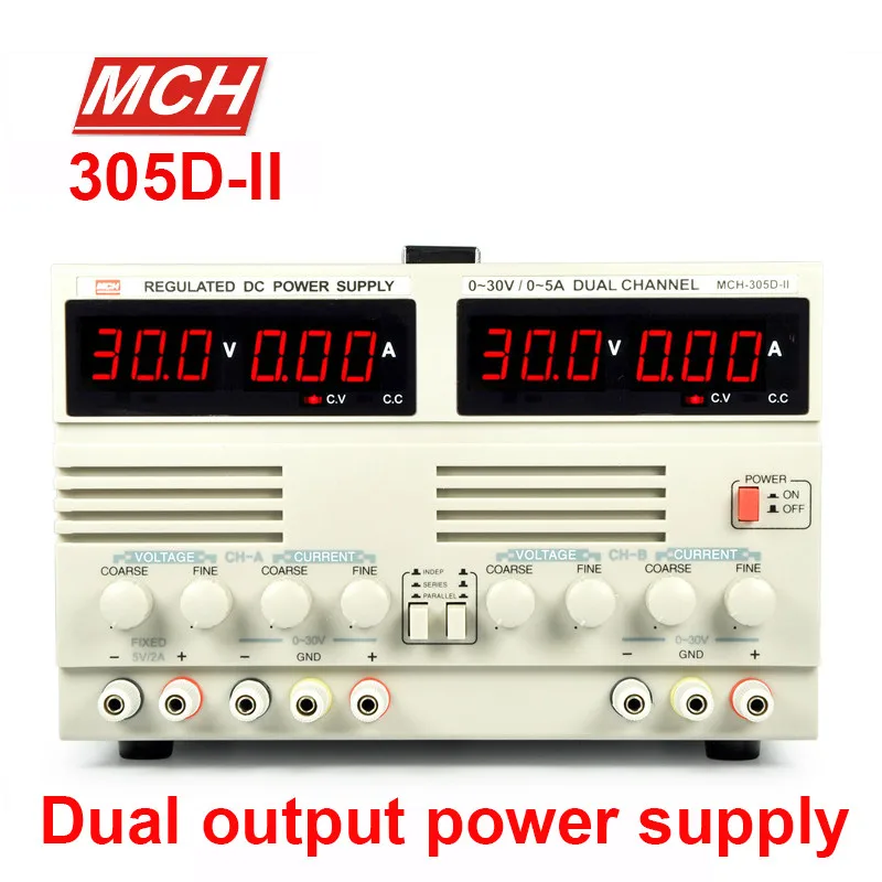 MCH 305DII(30 V/2A/3A/5A) блок питания постоянного тока многофункциональный цифровой дисплей Регулируемый Двойной источник питания 302DII 303DII - Color: MCH-305DII