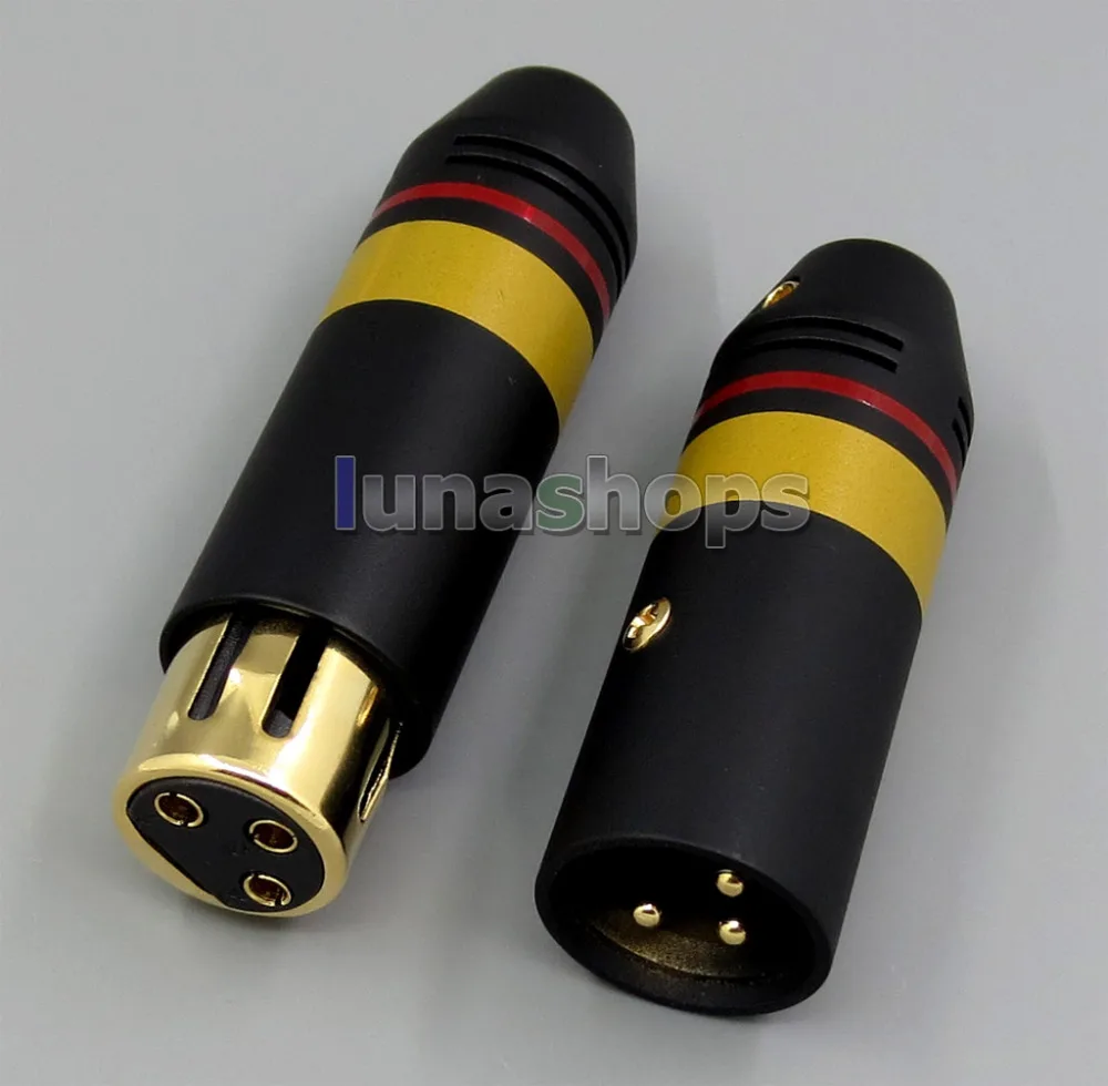 LN005235 3 контакта XLR штекер+ гнездовой разъем комплекты микрофонный разъем адаптер для кабель для наушников DIY