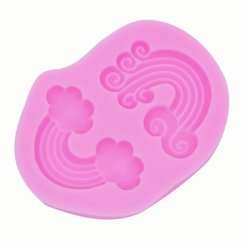 

3D Sugarcraft DIY Cake Decorating Tools Rainbow Cloud Shape Fondant Silicone Mold Cake Tools Cake Mold Mould Craft