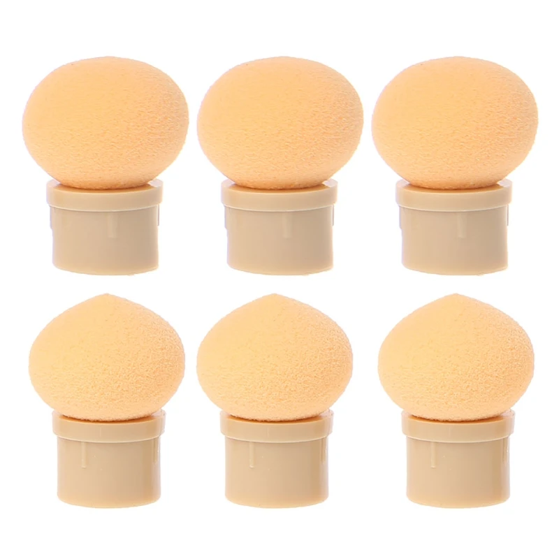 

6PCS/1 set Sponge Heads Powder Brush Shade Gradient Pen Manicure Nail Art Tool