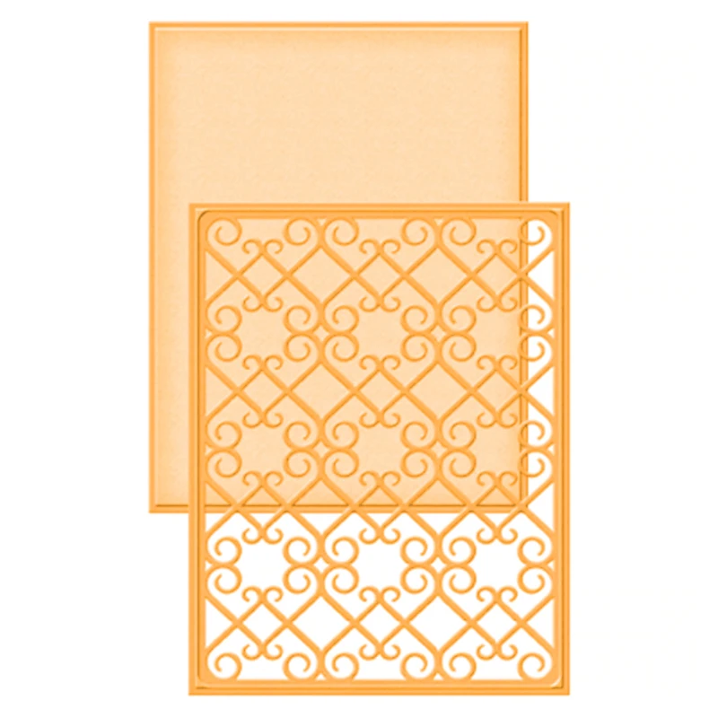 

Naifumodo Dies Square Lace Metal Cutting Dies Background Diamond Decor Scrapbooking Embossing Paper Card Dies Border Template